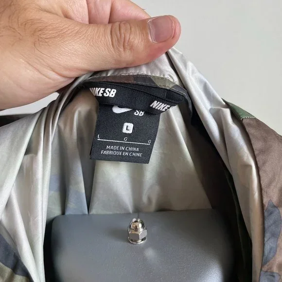 NIKE SB SKATEBOARDING ANORAK 1/2 ZIP PULLOVER CAMO WINDBREAKER JACKET MENS LARGE - Picture 5 of 8